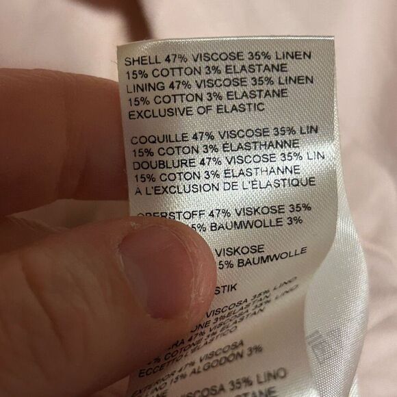 Anthropologie‎ Side Slit strapless Dress Hibiscus Hint pink NWT size XL - Picture 14 of 14